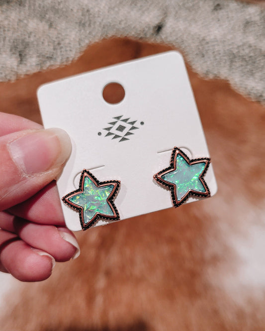 Copper Stars Earrings