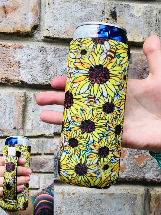 Sunflower Delight Slim Can Cooler