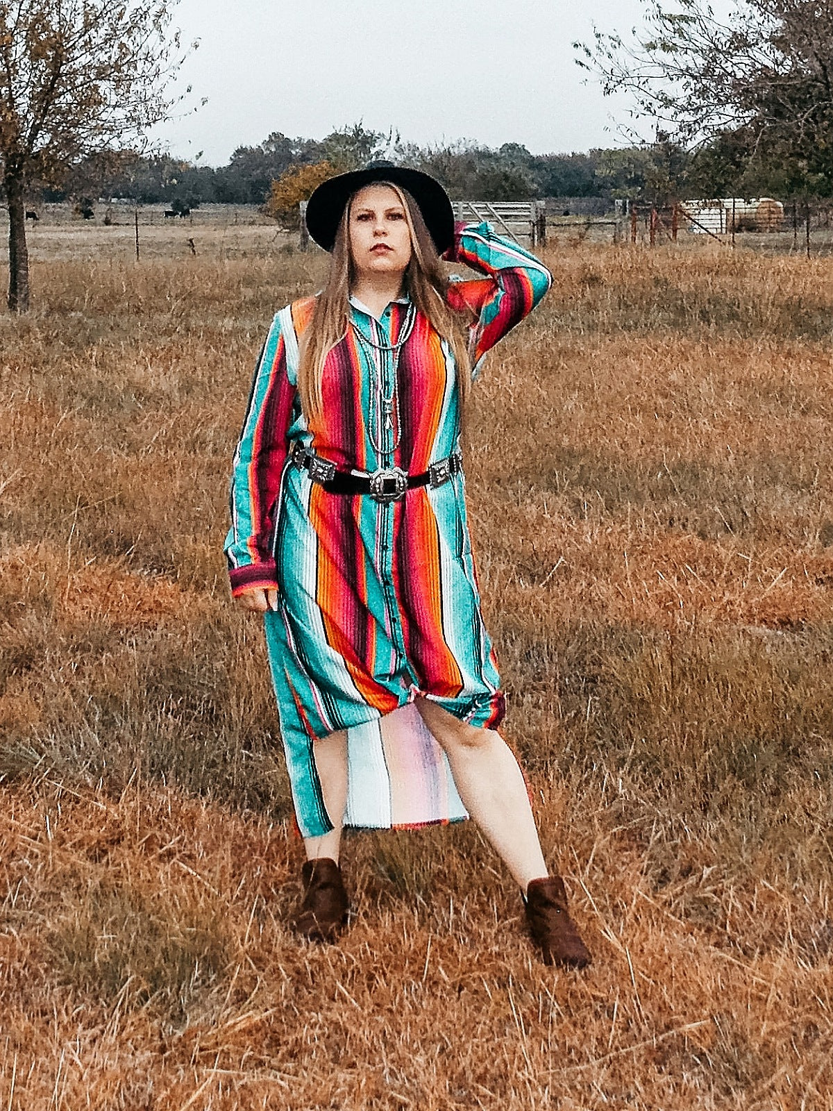 Ranch Hand Serape Button Up Duster