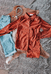 Bronzed Goddess Button Up