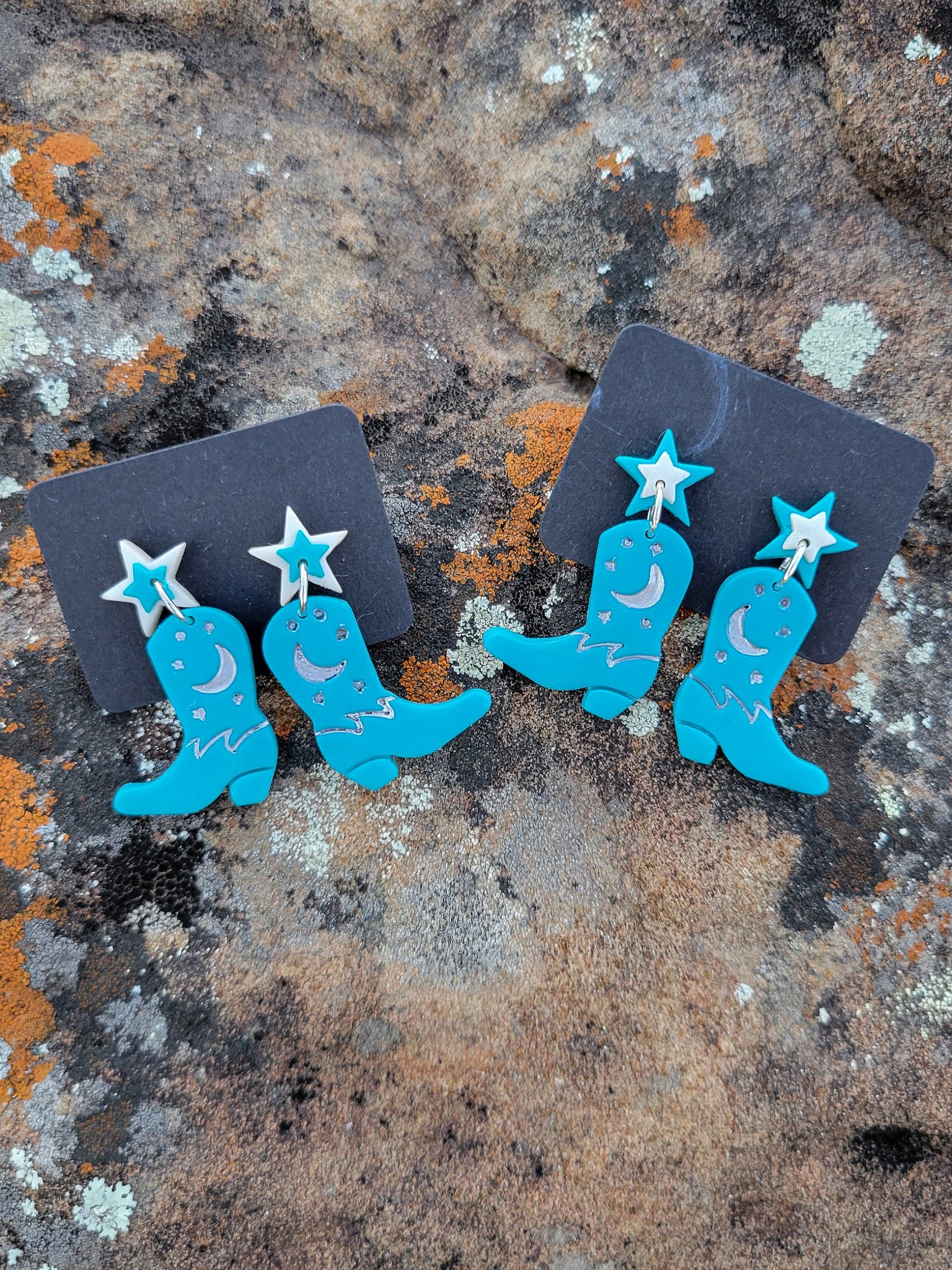 Dancin' Boots Earrings - Turquoise