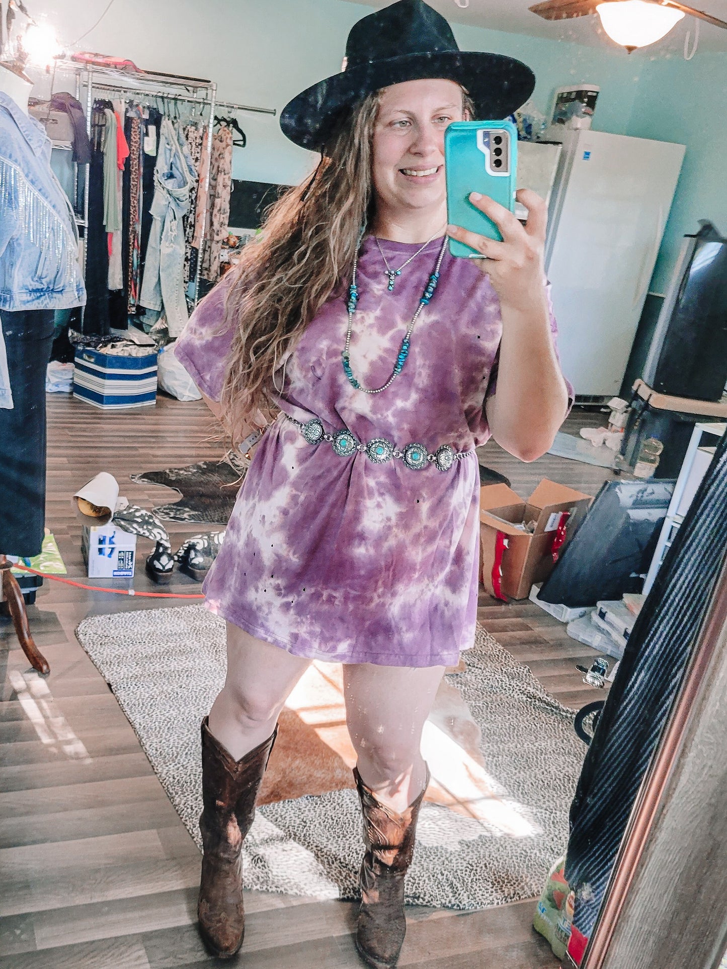 Drama Queen Oversized T-Shirt Dress - Purple