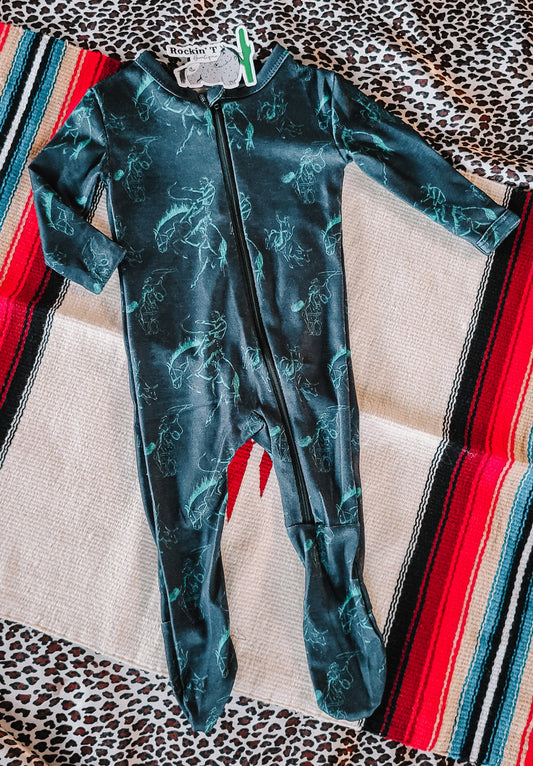 Buckaroo Footed Onesie