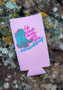 I'd Knock Boots Slim Can Cooler