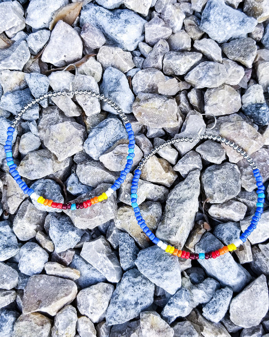 Periwinkle Sunrise Hoops