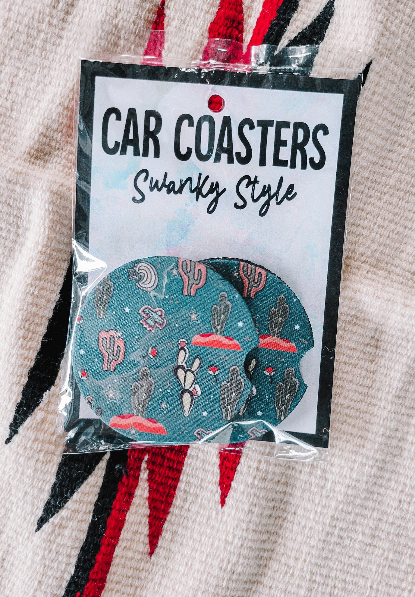 Spacey Cowgirl Car Coasters