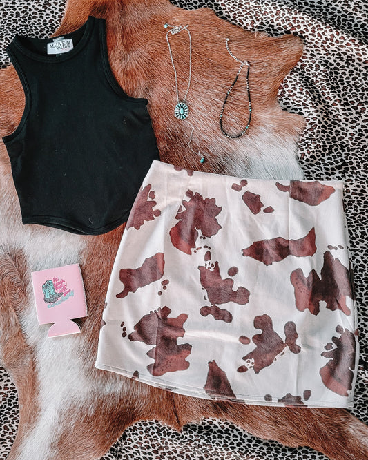 Goodbye Cowboy Suede Skirt