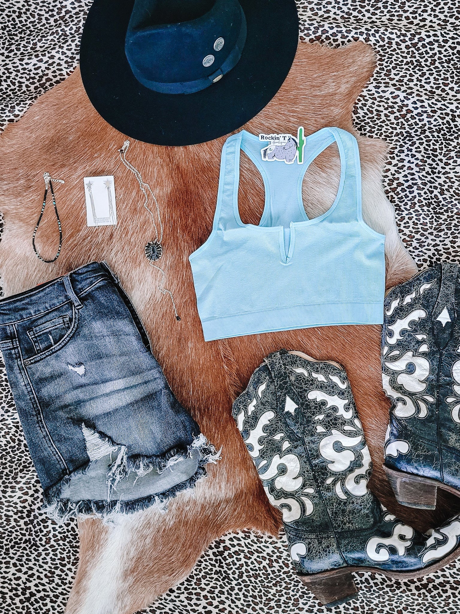 Bluest Eyes In Texas Crop Top