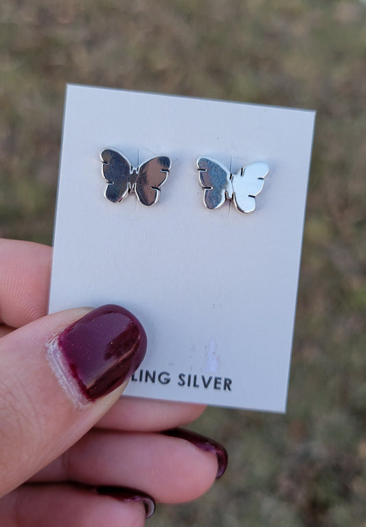 Sterling Butterfly Studs