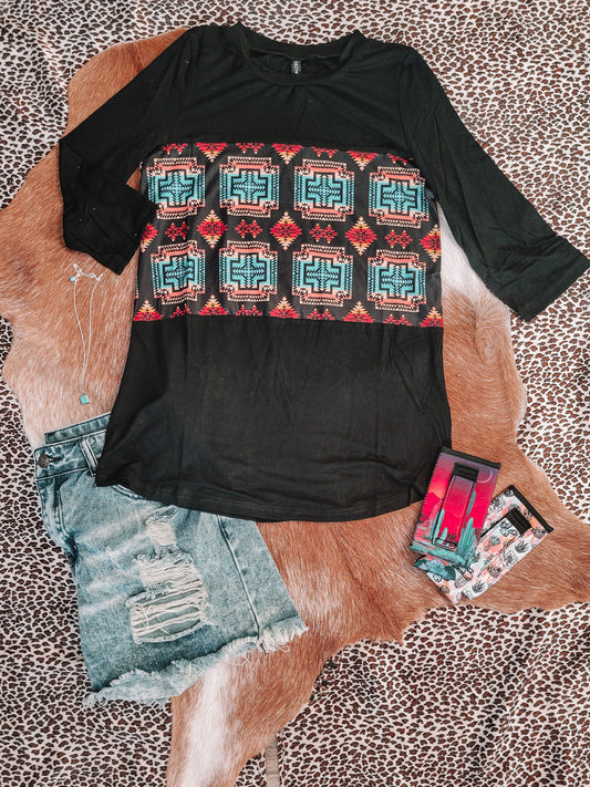 Take Me Home Tonight 3/4 Sleeve Top