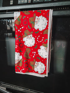 Cowboy Santa Kitchen Towel