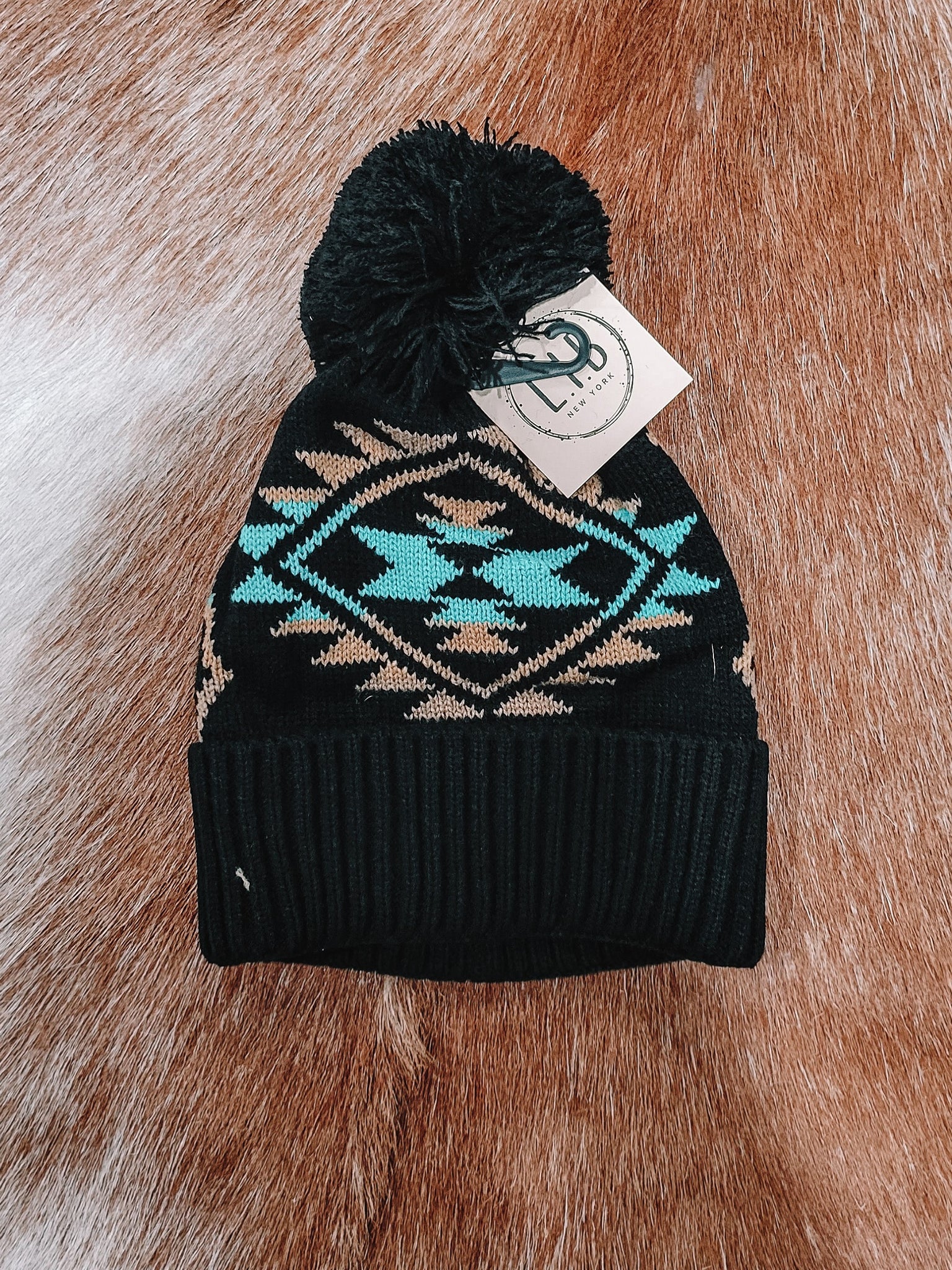 Desperado Aztec Beanie - Black