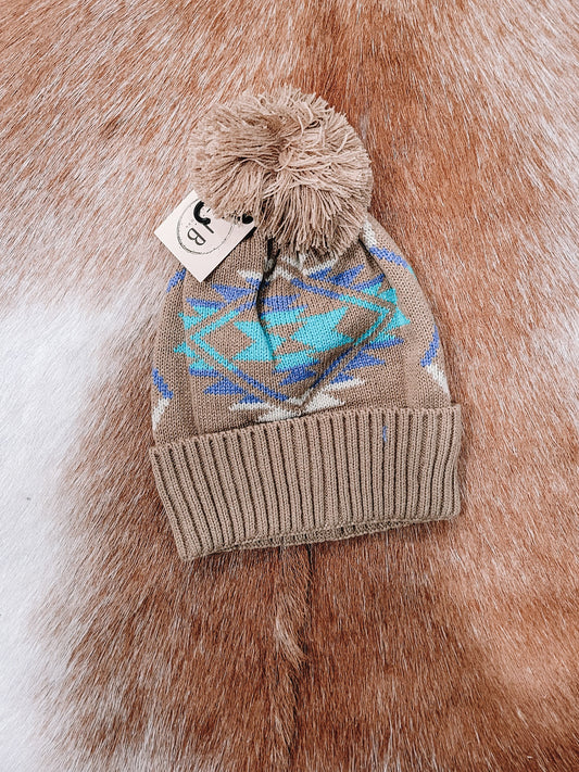 Desperado Aztec Beanie - Taupe