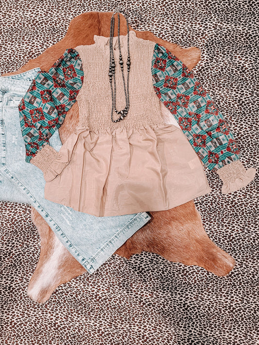 Mesa Morning Peplum Top