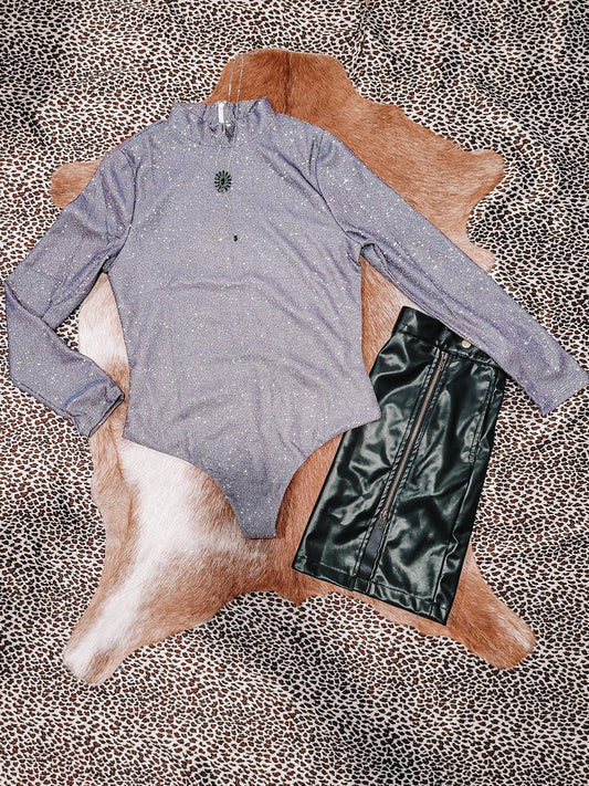 Ace-High Shimmer Bodysuit - Purple