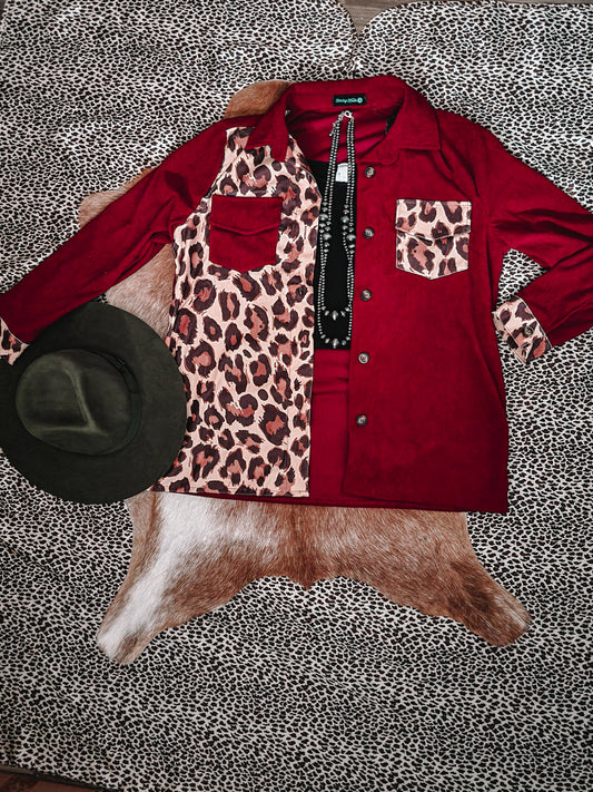 Mix Match Leopard Shacket