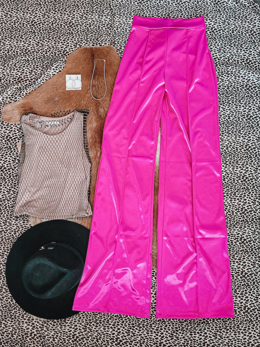 Play It Up Trousers - Fuchsia