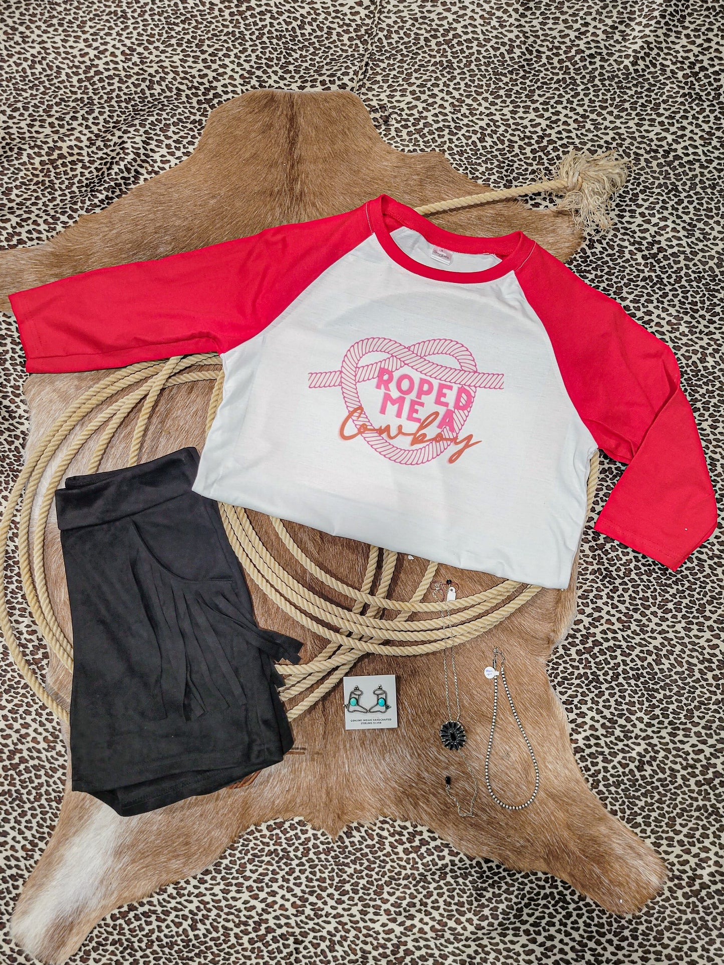 Roped Me A Cowboy Tee *EXCLUSIVE*