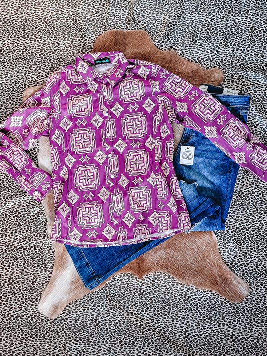 Purple Dazed Pearl Snap