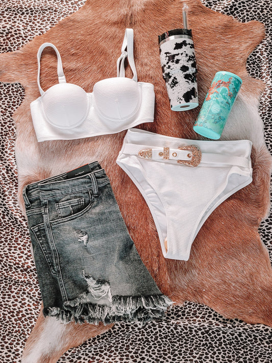 Buckle Up Bikini - White