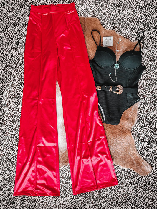Play It Up Trousers - Red