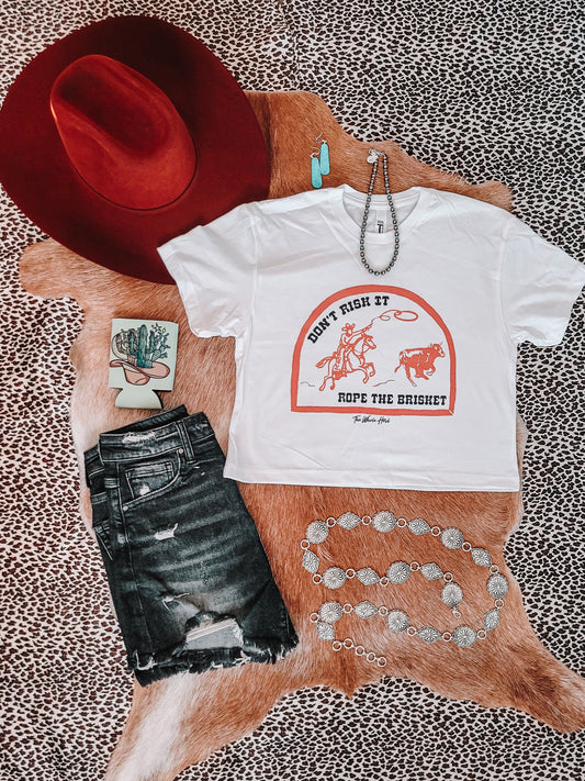 Rope The Brisket Crop Tee