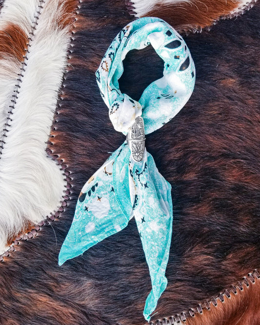 Distressed Bandana - Turquoise