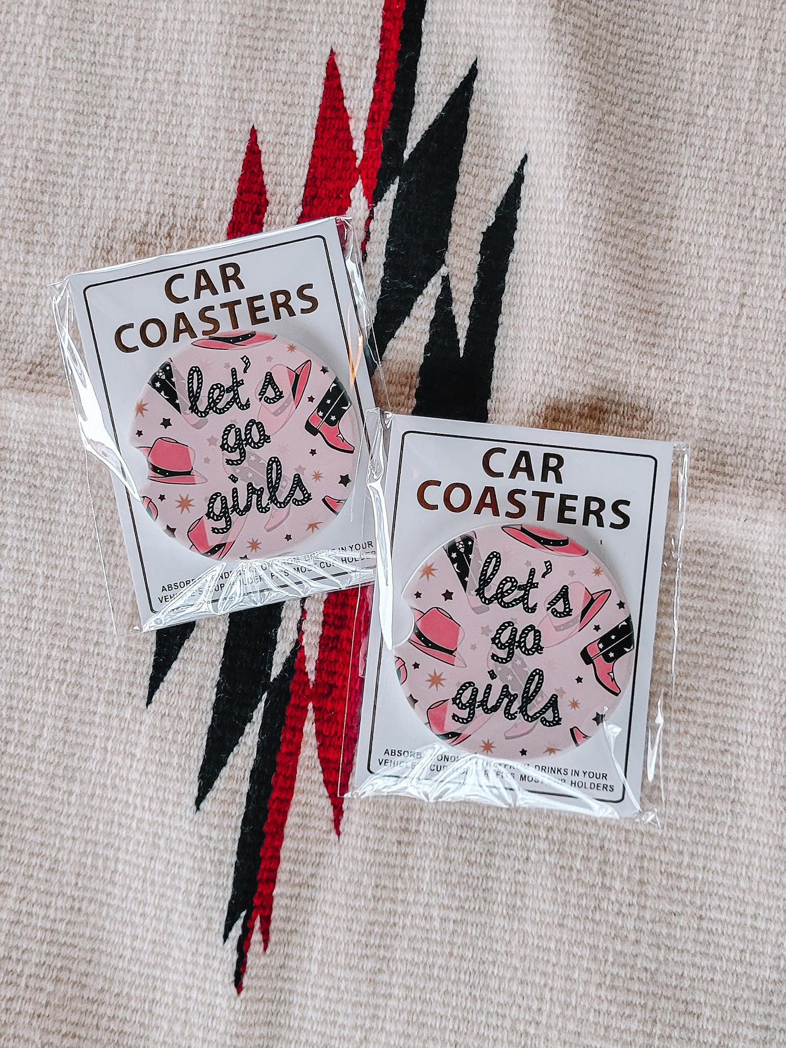 Let's Go Girls Car Coasters
