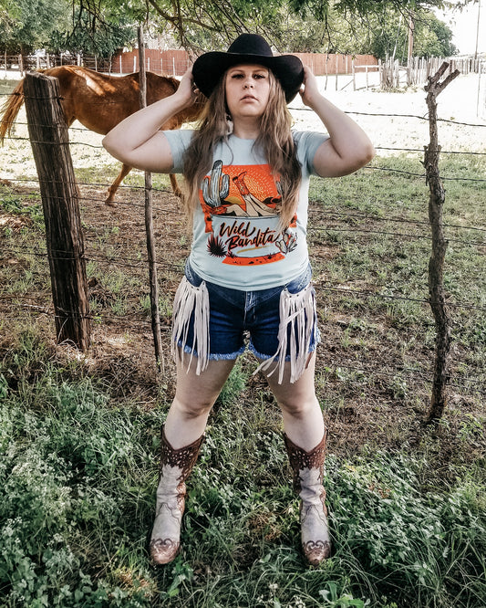 Free As The Wind Fringe Shorts
